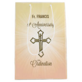 名前をカスタムする、叙位十周年 ミディアムペーパーバッグ (正面)