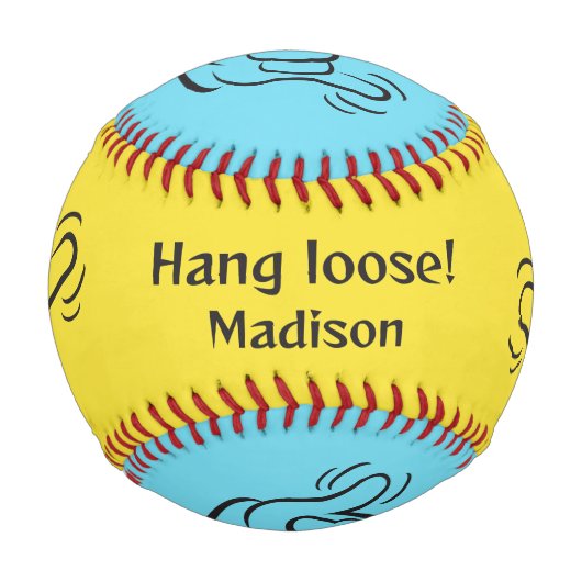 名前をカスタムする・場所・色釈迦 野球ボール (正面)