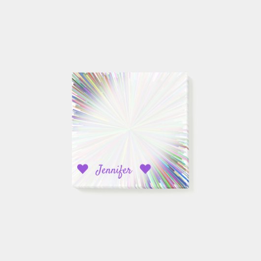 名前をカスタムする + 多彩ライン破烈パターン ポストイット (正面)