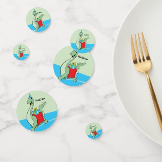 名前をカスタムする、少年、誕生日恐竜 コンフェッティ (グループ)