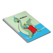 名前をカスタムする、少年、誕生日恐竜 ノートブック (右側)