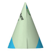 名前をカスタムする、少年、誕生日恐竜 パーティーハット (裏面)