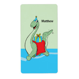 名前をカスタムする、少年、誕生日恐竜 ラベル