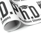 名前をカスタムする&年の博士課程 ラッピングペーパー (ロールコーナー)