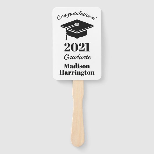 名前をカスタムする、年、写真卒業ファンセット ハンドファン (正面)