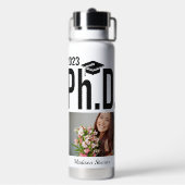 名前をカスタムする、年、写真 ウォーターボトル (背面)