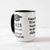名前をカスタムする、年、文字卒業マグカップ マグカップ (正面左)