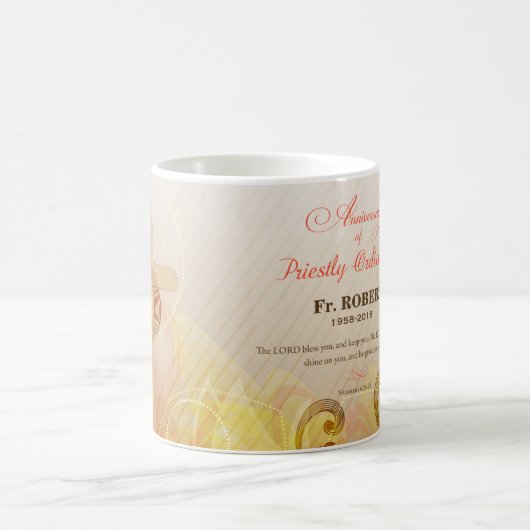 名前をカスタムする&年、第60期聖職者 コーヒーマグカップ (中央)