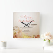 名前をカスタムする&年、第60期聖職者 スクエア壁時計 (ホーム)