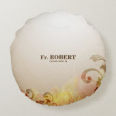 名前をカスタムする&年、第60期聖職者 ラウンドクッション (裏面)