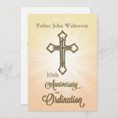 名前をカスタムする・年、10th、Anniversary of Ordination 招待状 (正面/裏面)