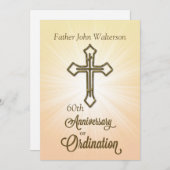 名前をカスタムする・年、60th、Anniversary of Ordination 招待状 (正面/裏面)