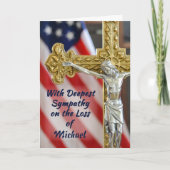 名前をカスタムする、悔やみや弔慰宗教的クリスチャン軍隊 カード (正面)