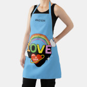 名前をカスタムする「愛は愛」 エプロン (インサイチュ)