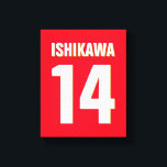 名前をカスタムする、数値、色。スポーツファン(赤) キャンバスプリント<br><div class="desc">お好みの名前、番号、色でパーソナライズ!</div>