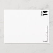 名前をカスタムする、数値、色。スポーツファン(赤) ポストカード (裏面)