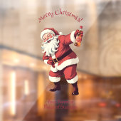 名前をカスタムする&文字おもしろい飲サンタ ウィンドウサイン (シート2)