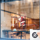 名前をカスタムする&文字おもしろい飲サンタ ウィンドウサイン (カフェ窓)