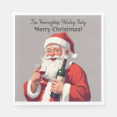 名前をカスタムする&文字おもしろい飲サンタ スタンダードランチョンナプキン (正面)