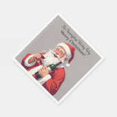 名前をカスタムする&文字おもしろい飲サンタ スタンダードランチョンナプキン (角)