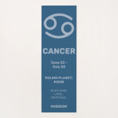 名前をカスタムする/文字および色〔占星術の〕十二宮図徴候がん ヨガマット (裏面)