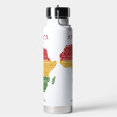 名前をカスタムする&文字アフリカ ウォーターボトル (左面)