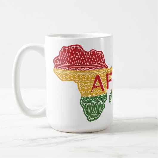 名前をカスタムする&文字アフリカ コーヒーマグカップ (左)
