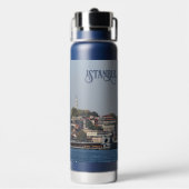 名前をカスタムする&文字イスタンブール ウォーターボトル (背面)