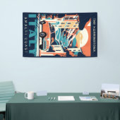 名前をカスタムする&文字イタリア 横断幕 (トレードショー)