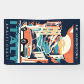 名前をカスタムする&文字イタリア 横断幕 (横)