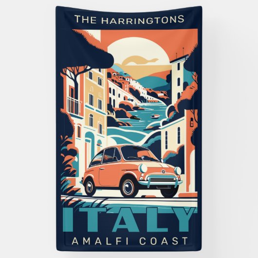 名前をカスタムする&文字イタリア 横断幕 (縦)