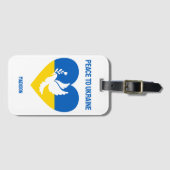 名前をカスタムする&文字ウクライナ ラゲッジタグ (正面横)
