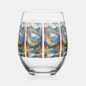 名前をカスタムする&文字カナダ旅行ポスター ステムなしワイングラス (正面)