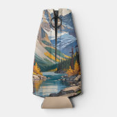 名前をカスタムする&文字カナダ旅行ポスター ボトルクーラー (裏面)