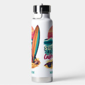 名前をカスタムする/文字カリフォルニアサーフィン ウォーターボトル (右面)