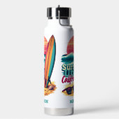 名前をカスタムする/文字カリフォルニアサーフィン ウォーターボトル (左面)