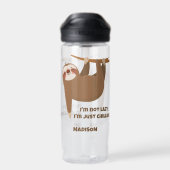 名前をカスタムする&文字カワイスロース ウォーターボトル (背面)