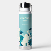 名前をカスタムする&文字ギリシャ ウォーターボトル (背面)