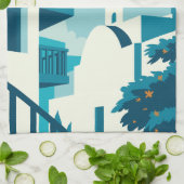 名前をカスタムする&文字ギリシャ キッチンタオル (折り畳み)