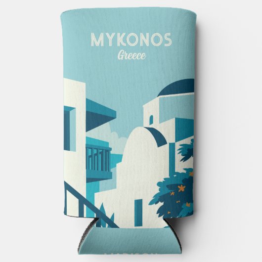 名前をカスタムする&文字ギリシャ スリム缶クーラー (正面)