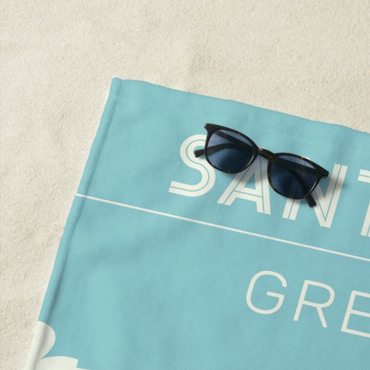 名前をカスタムする&文字ギリシャ ビーチタオル (インサイチュ)