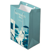 名前をカスタムする&文字ギリシャ ミディアムペーパーバッグ (正面アングル)