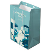 名前をカスタムする&文字ギリシャ ミディアムペーパーバッグ (裏面アングル)