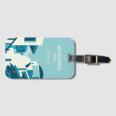 名前をカスタムする&文字ギリシャ ラゲッジタグ (正面横)