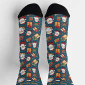 名前をカスタムする&文字クリスマスサンタ ソックス (上部)