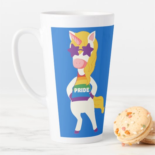 名前をカスタムする&文字ゲイユニコーン カフェラテマグ (インサイチュ)