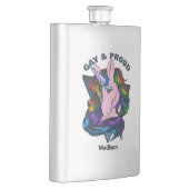 名前をカスタムする&文字ゲイユニコーン フラスク (右)