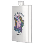 名前をカスタムする&文字ゲイユニコーン フラスク (左)