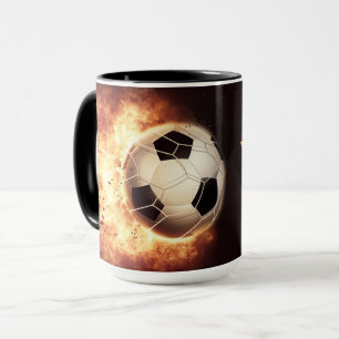 名前をカスタムする&文字サッカーゴールマグ マグカップ