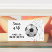 名前をカスタムする&文字サッカーゴール ラベル (貼付)